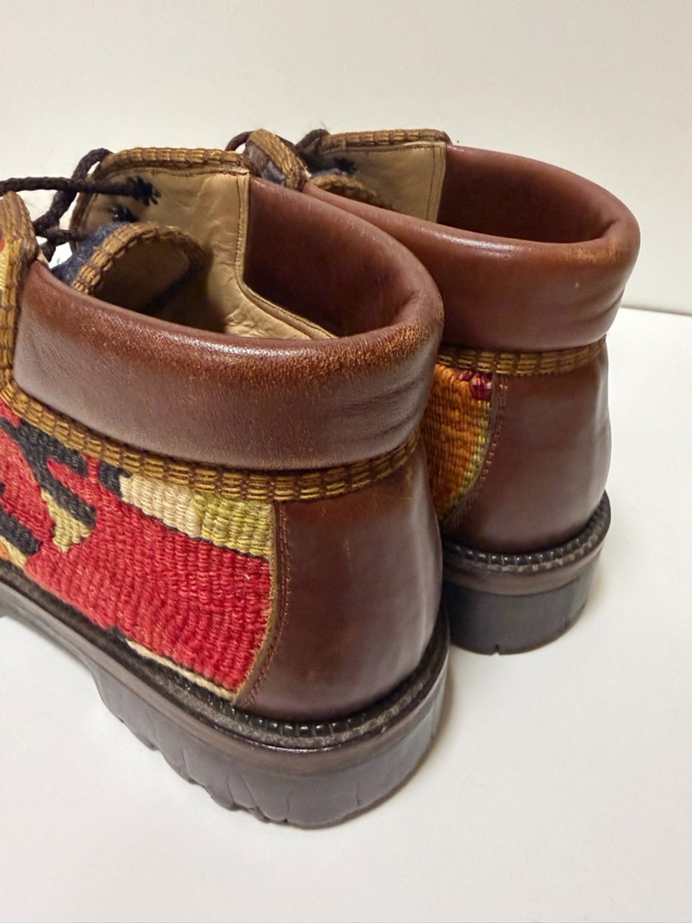 Turkish Kilim Tapestry Ankle Boots - Picture 2 of 3